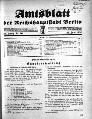 1937,26: Nr. 26, 27. Juni 1937