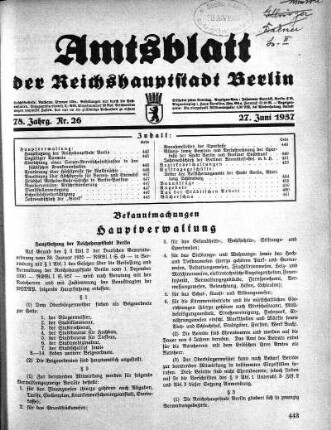 1937,26: Nr. 26, 27. Juni 1937