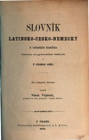 Velký slovník latinsko-česko-německý