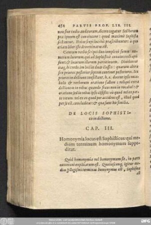 De Locis Sophisticis in dictione. Cap. III.