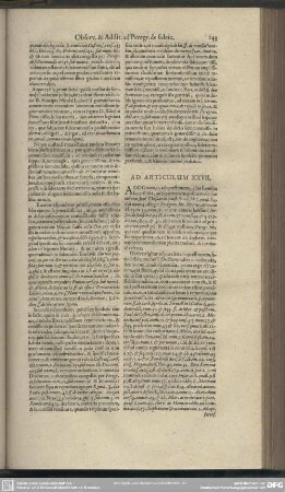 Ad Articulum XXVII.