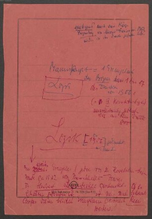 Nachlass von Max Scheler (1874-1928) – BSB Ana 315, B.4.1. Max Scheler (1874-1928) Nachlass: Logik: Korrekturbogen einer unveröffentlichten "Logik" mit handschriftlichen Korrekturen Schelers 1905/06, Inhaltsübersicht, Anmerkungen - BSB Ana 315.B.IV.1