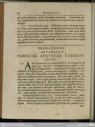 Probationes Ad Tabulam V. Familiae Augustae Carolingicae