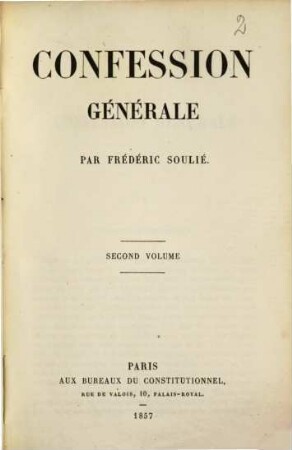 Confession générale par Frédéric Soulié, 2