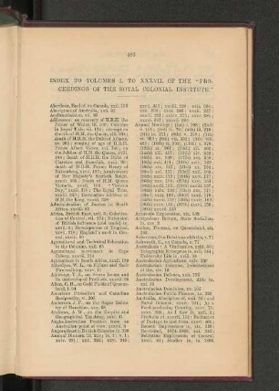 4. Index to Vols. I to XXXVII. of the Proceedings of the Institute.