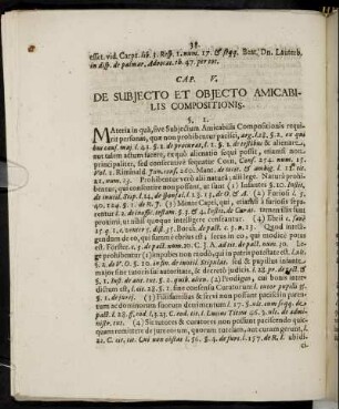 Cap. V. De Subjecto Et Objecto Amicabilis Compositionis.