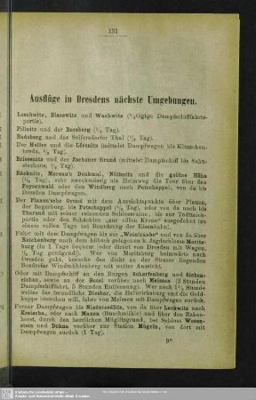 Ausflüge in Dresdens nächste Umgebungen