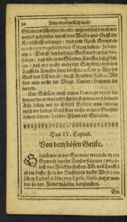 Das IV. Capitel. Von dem bösen Geiste.
