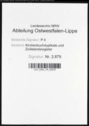 Zivilstandsregister der Munizipalität Soest (GHT 1813). (Gemeinde: Munizipalität Kreis Soest)