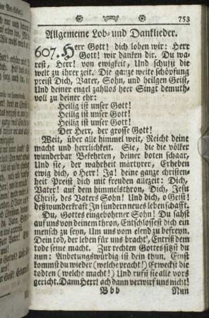Allgemeine Lob- und Danklieder.