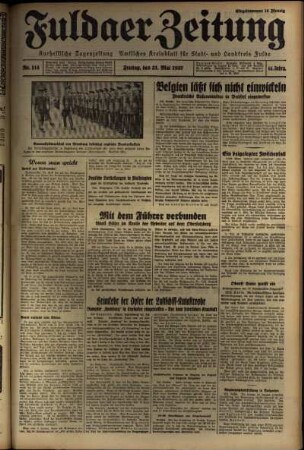 Erste Ausgabe vom Freitag, den 21. Mai 1937.