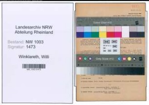Entnazifizierung Willi Winklareth , geb. 12.01.1900 (Arbeiter)
