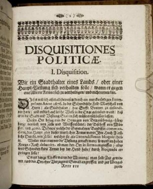 Disquisitiones Politicæ.