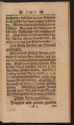 Vom Syncretismo