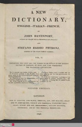 Vol. 2: English-Italian-French