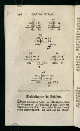 196-214, Multiplication in Brüchen - Division in Brüchen
