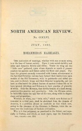 The North American review. 143. 1886 (July - December)