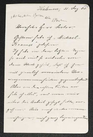 Briefsammlung von Otto Brahm, Grete von Schönthan und Gerhart Hauptmann an Otto Brahm, Grete von Schönthan und Gerhart Hauptmann