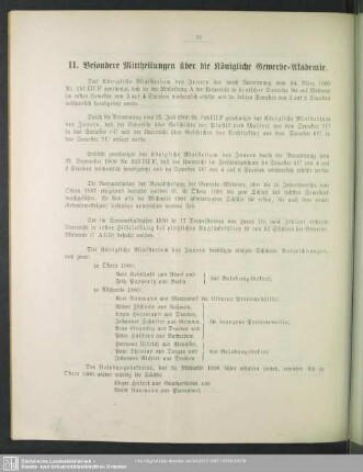 II. Besondere Mittheilungen über die Königliche Gewerbe-Akademie