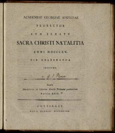 24[,1]: Anecdotorum ad historiam Concilii Tridentini pertinentium. Fascic. XXIV