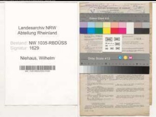 Entnazifizierung Wilhelm Niehaus , geb. 11.03.1898 (Steiger)