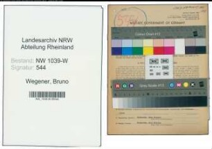 Entnazifizierung Bruno Wegener , geb. 21.10.1894 (Angestellter)