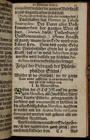 Folget der Gebrauch des Philosophischen Steins/[...]