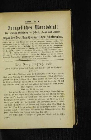 Neujahrsgruß : Jesus Christus gestern und heute, und derselbe auch in Ewigkeit ; Hebr. 13, 8