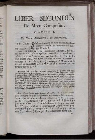 Liber Secundus. De Motu Composito.