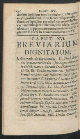 Caput XVI. Breviarium Dignitatum