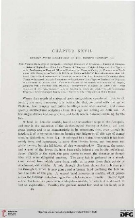 Chapter XXVII: Extant attic sculptors of the fourth century B.C.