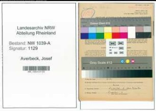 Entnazifizierung Josef Averbeck , geb. 19.12.1913 (Kaufmann)