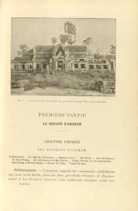 Première partie. Le Groupe d'Angkor