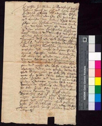 Wilhelm von Mühlen auf Bertelsdorf (zur Mühle zu Bartelßtroff gesessen) bestätigt dem Rat von Bautzen den Empfang des Halbjahreszinses von 30 Talern aus 500 Talern testamentarisch vererbten Darlehen auf dem Leipziger Michaelismarkt.