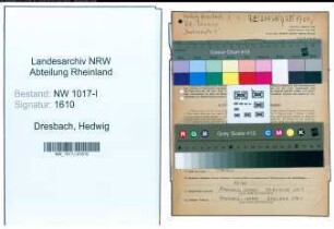 Entnazifizierung Hedwig Dresbach , geb. 10.02.1914 (Metzger)