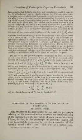 Correction of the postscript to the paper on permutants.