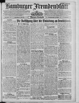 Hamburger Fremdenblatt, Morgenausgabe