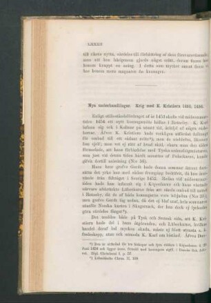 Nya underhandlingar. Krig med K. Kristiern 1455, 1456.