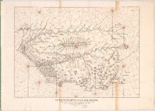 Sir Walter Ralegh's Karte von Guayana : mit dem Lauf des Orinoco und des Marañon oder Amazonas um 1595