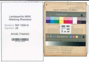 Entnazifizierung Friedrich Arnold , geb. 09.09.1907 (Kaufmann)