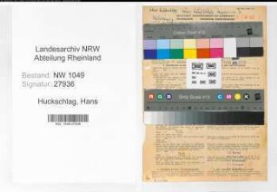 Entnazifizierung Hans Huckschlag , geb. 14.07.1900 (Kaufmann)
