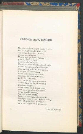 Como un leon, tendido