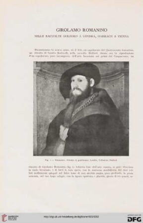 26: Girolamo Romanino nelle raccolte Holford a Londra, Harrach a Vienna