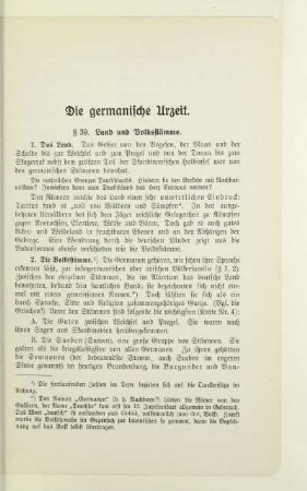 Die germanische Urzeit