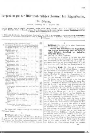 129. Sitzung, Stuttgart, 11.12.1902