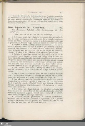787. 1666, September 20. Wittenberg