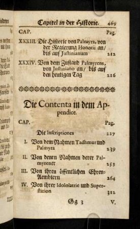 469-470, Die Contenta in dem Appendice