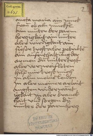Gebete. Exzerpte aus Ludolf von Sachsen, Elsbeth von Oye. Kurztexte - BSB Cgm 4635