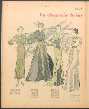 La elegancia de las nuevas creaciones [Dibujos] : Para la mujer