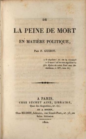 La peine de mort en matière politique